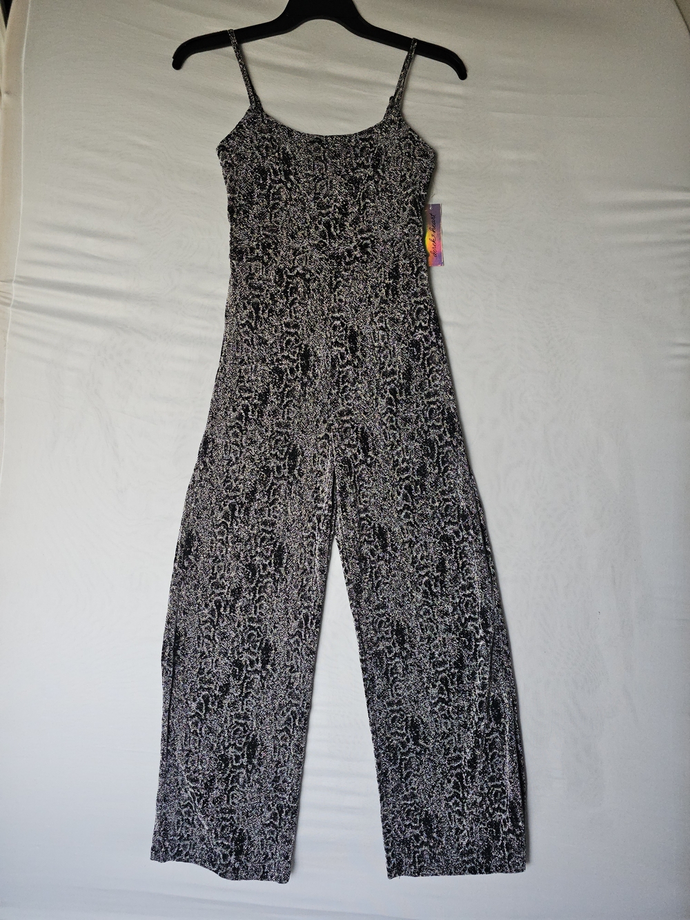 Derek Heart Metallic Snakeskin Print Jumpsuit - Size Small - NWT Wide Leg